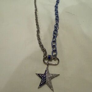 Dual Chain Star Pendant Necklace